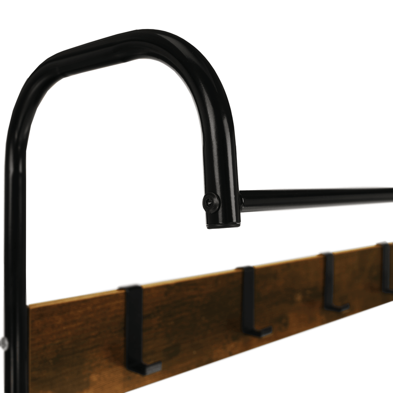 Casa si Gradina - Mobilier - Biblioteci si rafturi - Rafturi - Raft pentru pantofi, lemn rustic si metal negru / MDF, KELAM - Infinity.ro