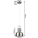 Casa si Gradina - Corpuri si surse de iluminat - Lustre si pendule - Lampa suspendata in stil retro, metal, nichel mat, AVIER TIP 3 - Infinity.ro