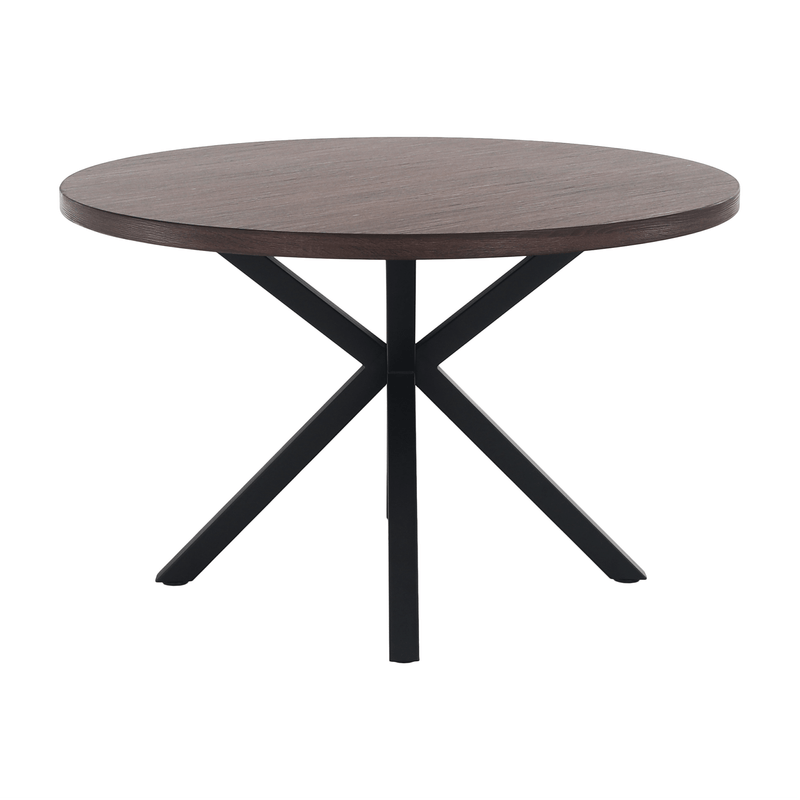 Casa si Gradina - Mobilier - Mese si birouri - Mese bucatarie si dining - Masa de sufragerie, stejar inchis / negru, diametru 120 cm, MEDOR - Infinity.ro