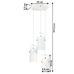 Casa si Gradina - Corpuri si surse de iluminat - Lustre si pendule - Lampa suspendata, alba / metalica, DEVAN - Infinity.ro