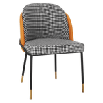 Casa si Gradina - Mobilier - Scaune si fotolii - Scaune - Scaun de luat masa, model alb-negru / piele ecologica camel, KIRNA - Infinity.ro