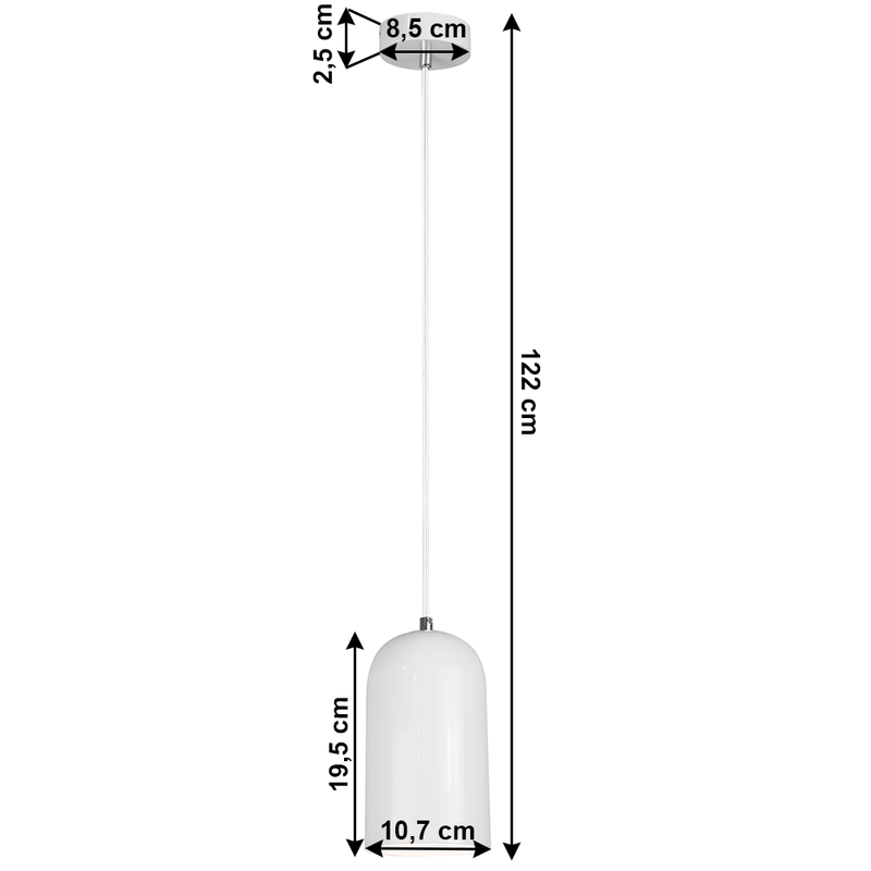 Casa si Gradina - Corpuri si surse de iluminat - Lustre si pendule - Lampa suspendata, alba, LUKEN - Infinity.ro