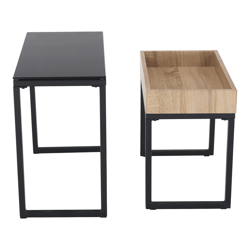 Casa si Gradina - Mobilier - Mese si birouri - Masute de cafea - Set de doua mese de cafea, stejar / negru, DAGOR - Infinity.ro