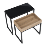 Casa si Gradina - Mobilier - Mese si birouri - Masute de cafea - Set de doua mese de cafea, stejar / negru, DAGOR - Infinity.ro