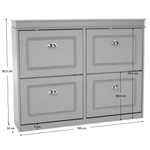 Casa si Gradina - Mobilier - Dulapuri si sifoniere - Dulapuri pantofi - Pantofar, 2 compartimente, gri, SEBER TYP 5 - Infinity.ro