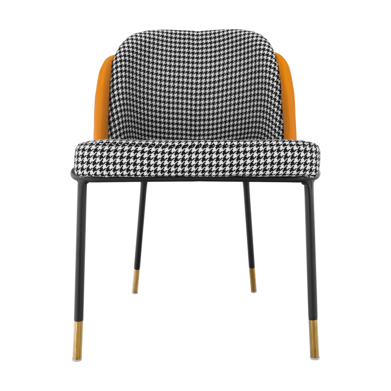 Casa si Gradina - Mobilier - Scaune si fotolii - Scaune - Scaun de luat masa, model alb-negru / piele ecologica camel, KIRNA - Infinity.ro