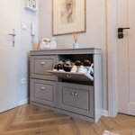 Casa si Gradina - Mobilier - Dulapuri si sifoniere - Dulapuri pantofi - Pantofar, 2 compartimente, gri, SEBER TYP 5 - Infinity.ro