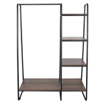 Casa si Gradina - Constructii - Depozitare, transport si protectie - Rafturi, fisete si vestiare - Organizator dulap / raft cu etajere, negru / nuc, ROBYN - Infinity.ro