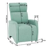 Casa si Gradina - Mobilier - Scaune si fotolii - Fotolii - Fotoliu reglabil, material textil mentol FOREST - Infinity.ro