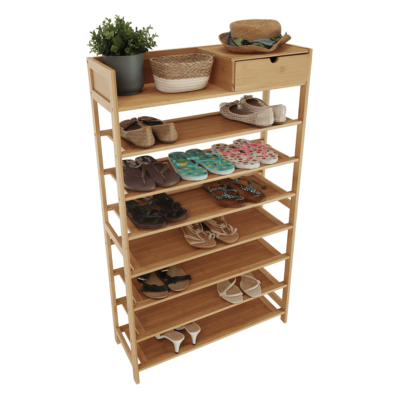Casa si Gradina - Mobilier - Organizare si depozitare - Organizator incaltaminte - Suport pentru pantofi, 7 polite, bambus, KATLEY - Infinity.ro