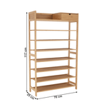 Casa si Gradina - Mobilier - Organizare si depozitare - Organizator incaltaminte - Suport pentru pantofi, 7 polite, bambus, KATLEY - Infinity.ro