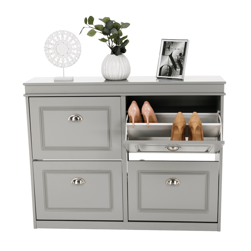 Casa si Gradina - Mobilier - Dulapuri si sifoniere - Dulapuri pantofi - Pantofar, 2 compartimente, gri, SEBER TYP 5 - Infinity.ro