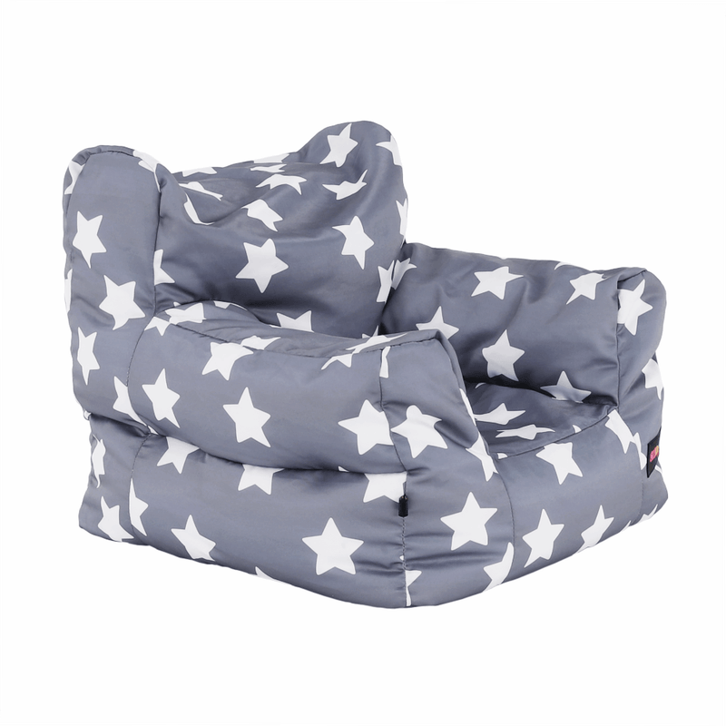 Casa si Gradina - Mobilier - Scaune si fotolii - Fotolii - Fotoliu tip puff, gri/alb, model stea, LURKO - Infinity.ro