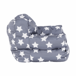 Casa si Gradina - Mobilier - Scaune si fotolii - Fotolii - Fotoliu tip puff, gri/alb, model stea, LURKO - Infinity.ro