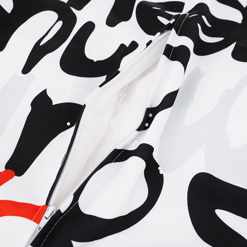 Casa si Gradina - Mobilier - Scaune si fotolii - Fotolii - Fotoliu tip puff, model alb / negru / gri / rosu, ELION - Infinity.ro