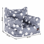 Casa si Gradina - Mobilier - Scaune si fotolii - Fotolii - Fotoliu tip puff, gri/alb, model stea, LURKO - Infinity.ro