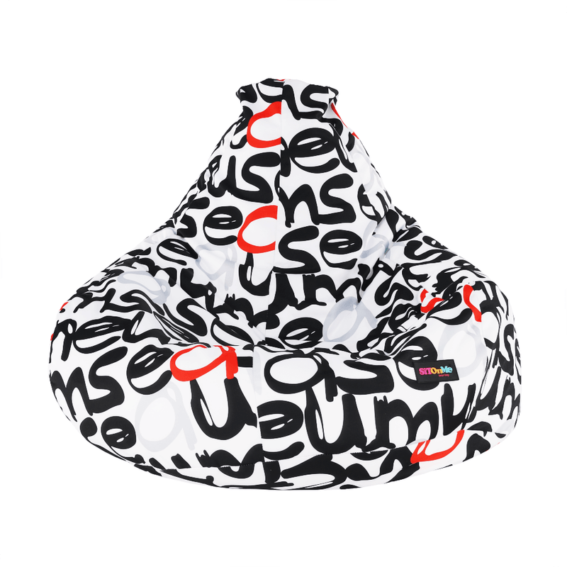 Casa si Gradina - Mobilier - Scaune si fotolii - Fotolii - Fotoliu tip puff, model alb / negru / gri / rosu, ELION - Infinity.ro