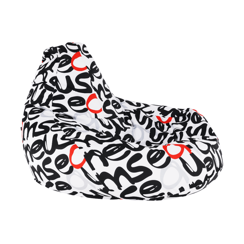 Casa si Gradina - Mobilier - Scaune si fotolii - Fotolii - Fotoliu tip puff, model alb / negru / gri / rosu, ELION - Infinity.ro