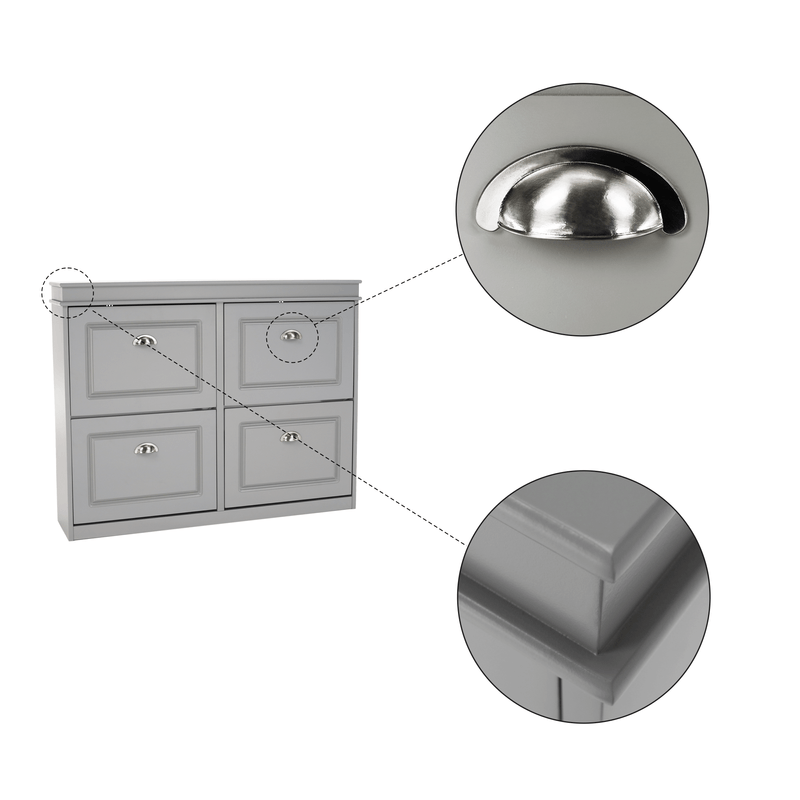 Casa si Gradina - Mobilier - Dulapuri si sifoniere - Dulapuri pantofi - Pantofar, 2 compartimente, gri, SEBER TYP 5 - Infinity.ro