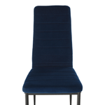 Casa si Gradina - Mobilier - Scaune si fotolii - Scaune - Scaun, tesatura albastra din catifea / metal negru, Coleta Nova - Infinity.ro