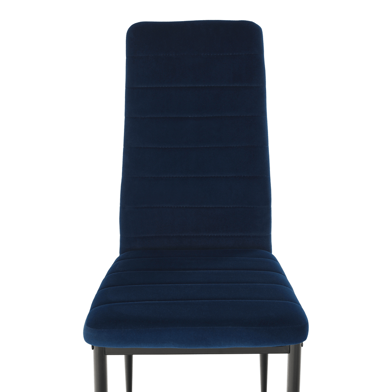 Casa si Gradina - Mobilier - Scaune si fotolii - Scaune - Scaun, tesatura albastra din catifea / metal negru, Coleta Nova - Infinity.ro