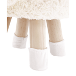 Casa si Gradina - Mobilier - Scaune si fotolii - Fotolii - Fotoliu in forma de oaie, tesatura catifea alb / roz / natural, LOLA - Infinity.ro