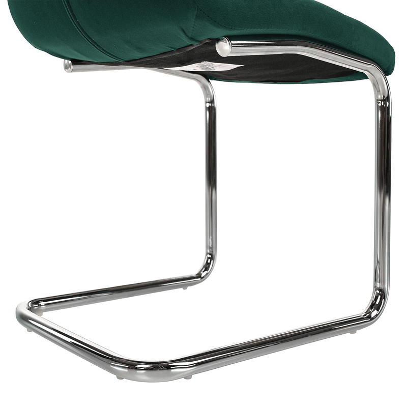 Casa si Gradina - Mobilier - Scaune si fotolii - Scaune - Scaun de masa, tesatura de catifea smarald / crom, SALOMA NEW - Infinity.ro