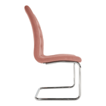 Casa si Gradina - Mobilier - Scaune si fotolii - Scaune - Scaun de masa, tesatura de catifea roz / crom, SALOMA NEW - Infinity.ro