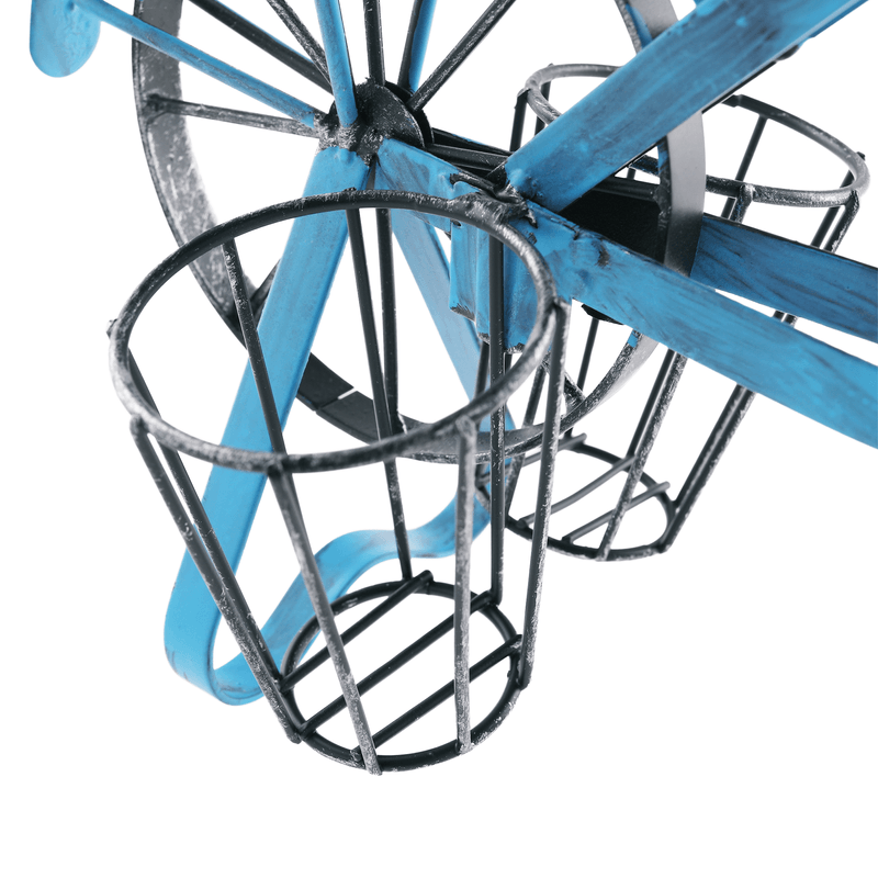 Casa si Gradina - Gradinarit si plante - Plante si ghivece - Ghivece si suporturi - Ghiveci RETRO in forma de bicicleta, negru / albastru, ALBO - Infinity.ro