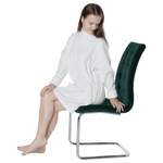 Casa si Gradina - Mobilier - Scaune si fotolii - Scaune - Scaun de masa, tesatura de catifea smarald / crom, SALOMA NEW - Infinity.ro