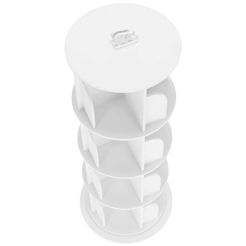 Casa si Gradina - Mobilier - Biblioteci si rafturi - Rafturi - Raft pivotant, 4 polite, alb, ERION TIP 1 + cadou - Infinity.ro