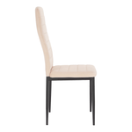 Casa si Gradina - Mobilier - Scaune si fotolii - Scaune - Scaun, tesatura catifea bej / metal negru, Coleta Nova - Infinity.ro