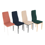 Casa si Gradina - Mobilier - Scaune si fotolii - Scaune - Scaun, tesatura albastra din catifea / metal negru, Coleta Nova - Infinity.ro