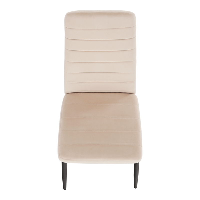 Casa si Gradina - Mobilier - Scaune si fotolii - Scaune - Scaun, tesatura catifea bej / metal negru, Coleta Nova - Infinity.ro