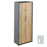 Casa si Gradina - Mobilier - Dulapuri si sifoniere - Dulapuri - Dulap cu lacat, grafit / stejar artizanal, RIOMA NEW  TYP 31 - Infinity.ro