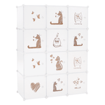 Casa si Gradina - Mobilier - Dulapuri si sifoniere - Dulapuri - Dulap modular pentru copii, model alb / maro pentru copii, KITARO - Infinity.ro