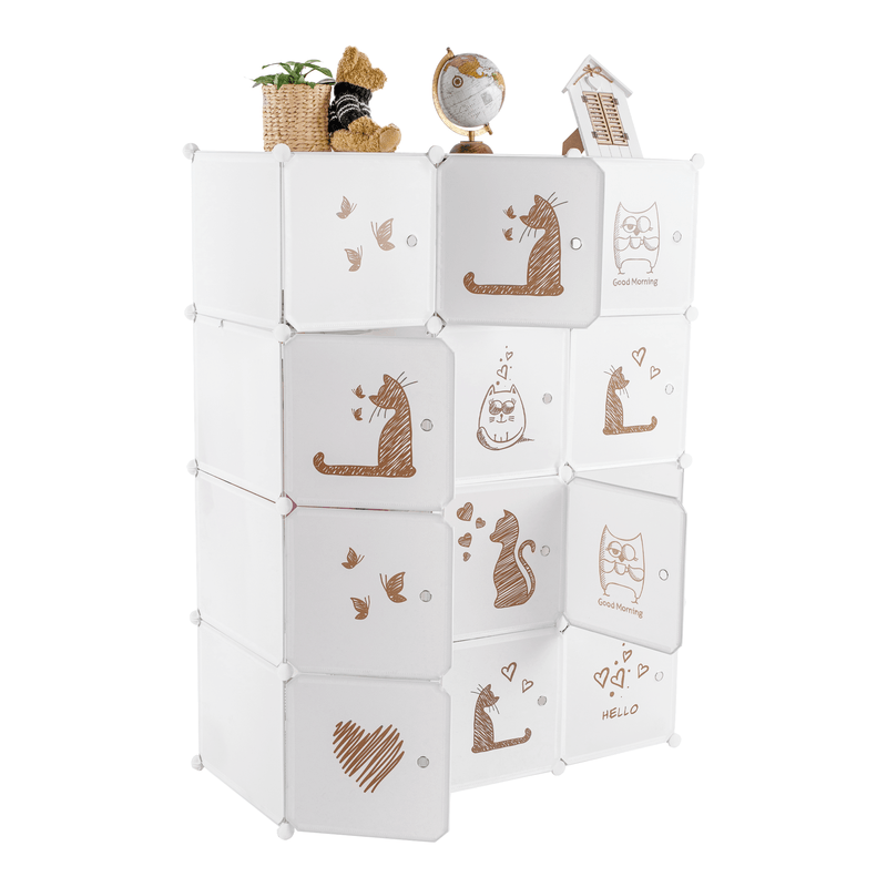 Casa si Gradina - Mobilier - Dulapuri si sifoniere - Dulapuri - Dulap modular pentru copii, model alb / maro pentru copii, KITARO - Infinity.ro