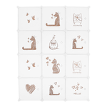 Casa si Gradina - Mobilier - Dulapuri si sifoniere - Dulapuri - Dulap modular pentru copii, model alb / maro pentru copii, KITARO - Infinity.ro