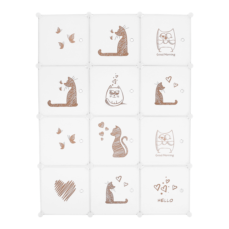 Casa si Gradina - Mobilier - Dulapuri si sifoniere - Dulapuri - Dulap modular pentru copii, model alb / maro pentru copii, KITARO - Infinity.ro