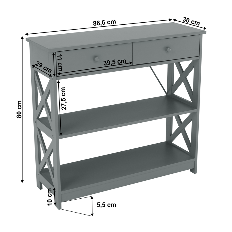 Casa si Gradina - Mobilier - Comode si corpuri - Console - Consola, gri, LOMIR - Infinity.ro