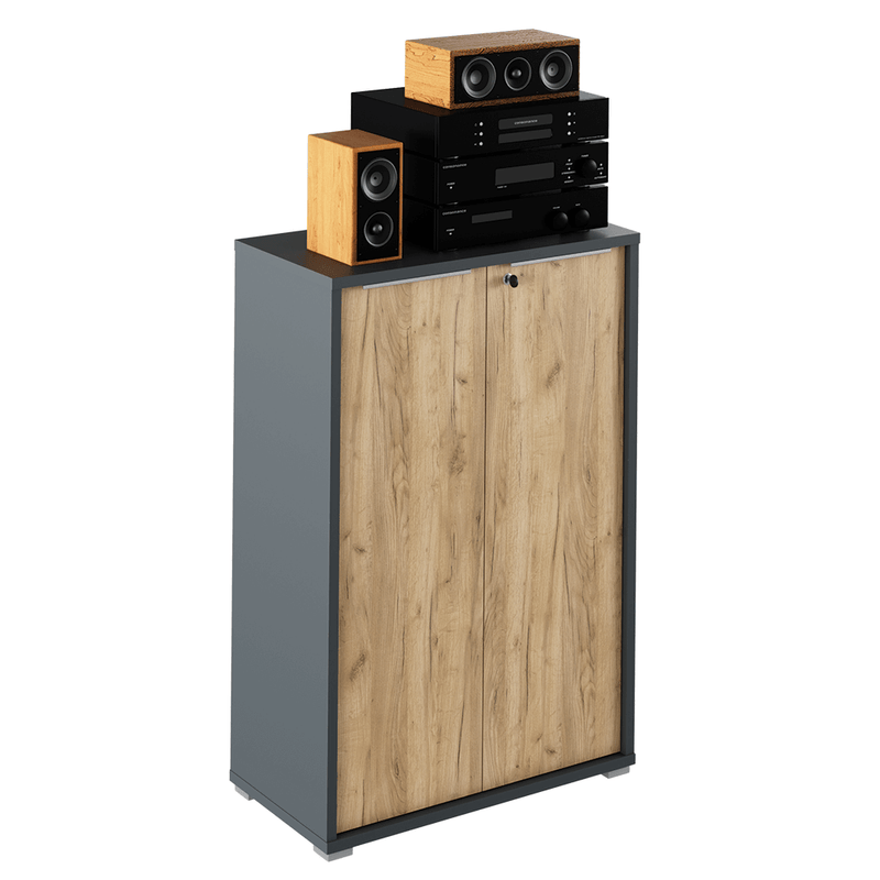 Casa si Gradina - Mobilier - Dulapuri si sifoniere - Dulapuri - Dulap , grafit/stejar artisan, RIOMA NEW TYP 09 - Infinity.ro