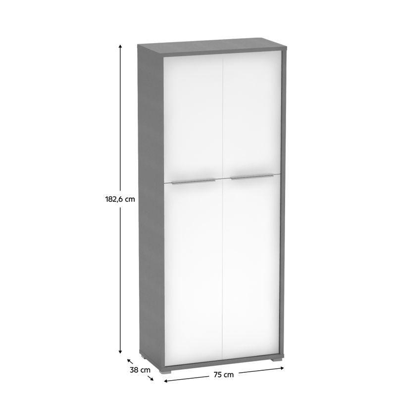 Casa si Gradina - Mobilier - Dulapuri si sifoniere - Dulapuri - Dulap cu rafturi, grafit/alb, RIOMA NEW TYP 07 - Infinity.ro