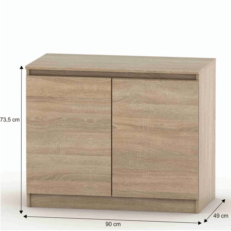 Casa si Gradina - Mobilier - Comode si corpuri - Comode - Comoda cu 2 usi, stejar sonoma, HANY NEW 008 - Infinity.ro