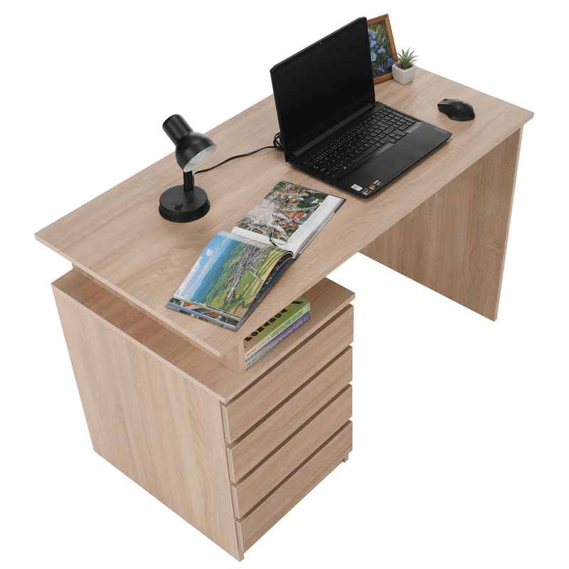 Casa si Gradina - Mobilier - Mese si birouri - Birouri - Masa PC, stejar sonoma, HANY NEW - Infinity.ro