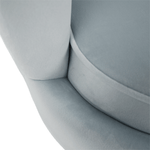 Casa si Gradina - Mobilier - Canapele si coltare - Banchete - Banca in stil Art-deco, catifea Velvet gri-albastru/crom auriu, NOBLIN - Infinity.ro