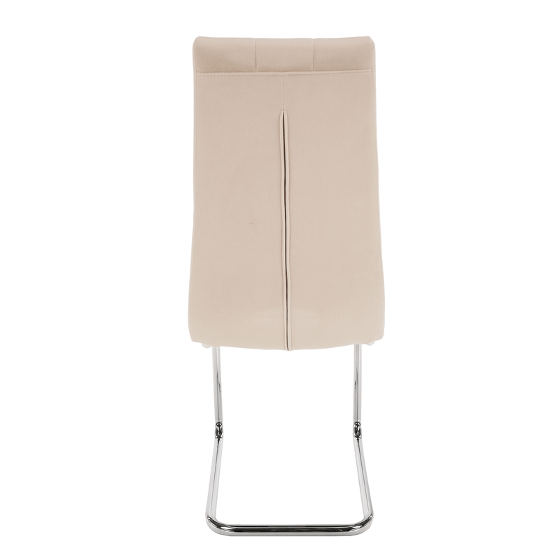 Casa si Gradina - Mobilier - Scaune si fotolii - Scaune - Scaun de masa, tesatura catifea bej / crom, SALOMA NEW - Infinity.ro