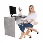 Casa si Gradina - Mobilier - Scaune si fotolii - Scaune - Scaun tip kneeling ergonomic, crem / fag, GROCO - Infinity.ro