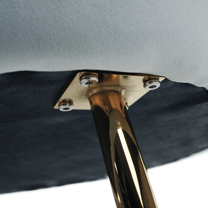 Casa si Gradina - Mobilier - Canapele si coltare - Banchete - Banca in stil Art-deco, catifea Velvet gri-albastru/crom auriu, NOBLIN - Infinity.ro