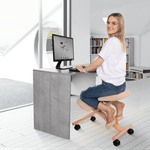 Casa si Gradina - Mobilier - Scaune si fotolii - Scaune - Scaun tip kneeling ergonomic, crem / fag, GROCO - Infinity.ro