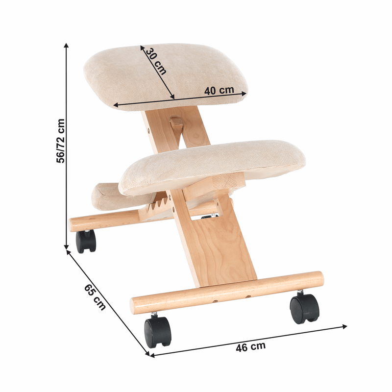 Casa si Gradina - Mobilier - Scaune si fotolii - Scaune - Scaun tip kneeling ergonomic, crem / fag, GROCO - Infinity.ro